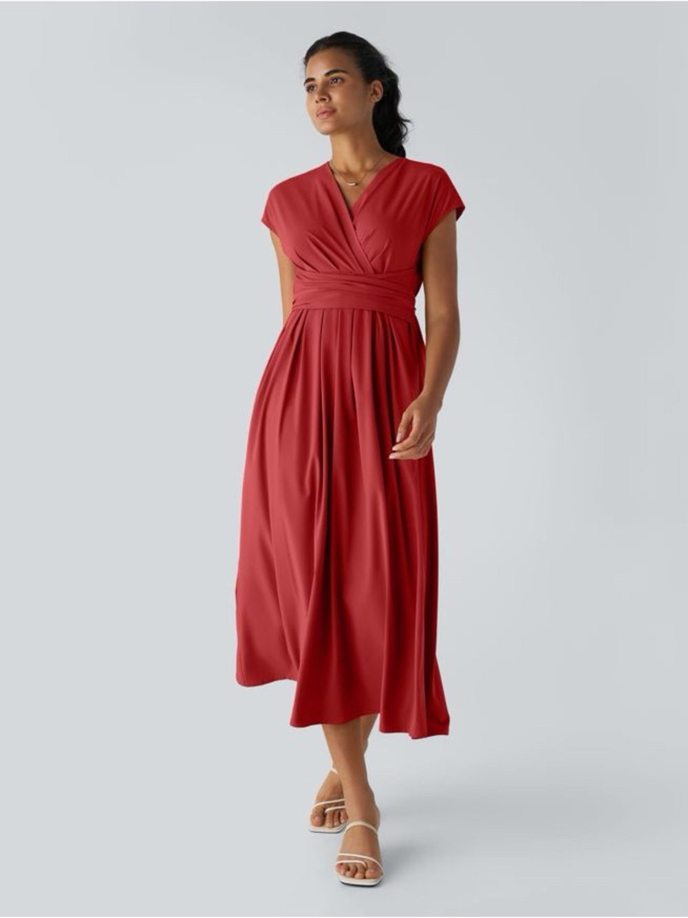 HALARA Breezeful™ V Neck Short Sleeve Side Pocket Tie Back Quick Dry Midi NWT M